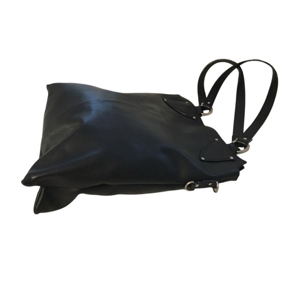 CRISTIAN North/South Black Leather Tote Bag - Picture 9 of 9